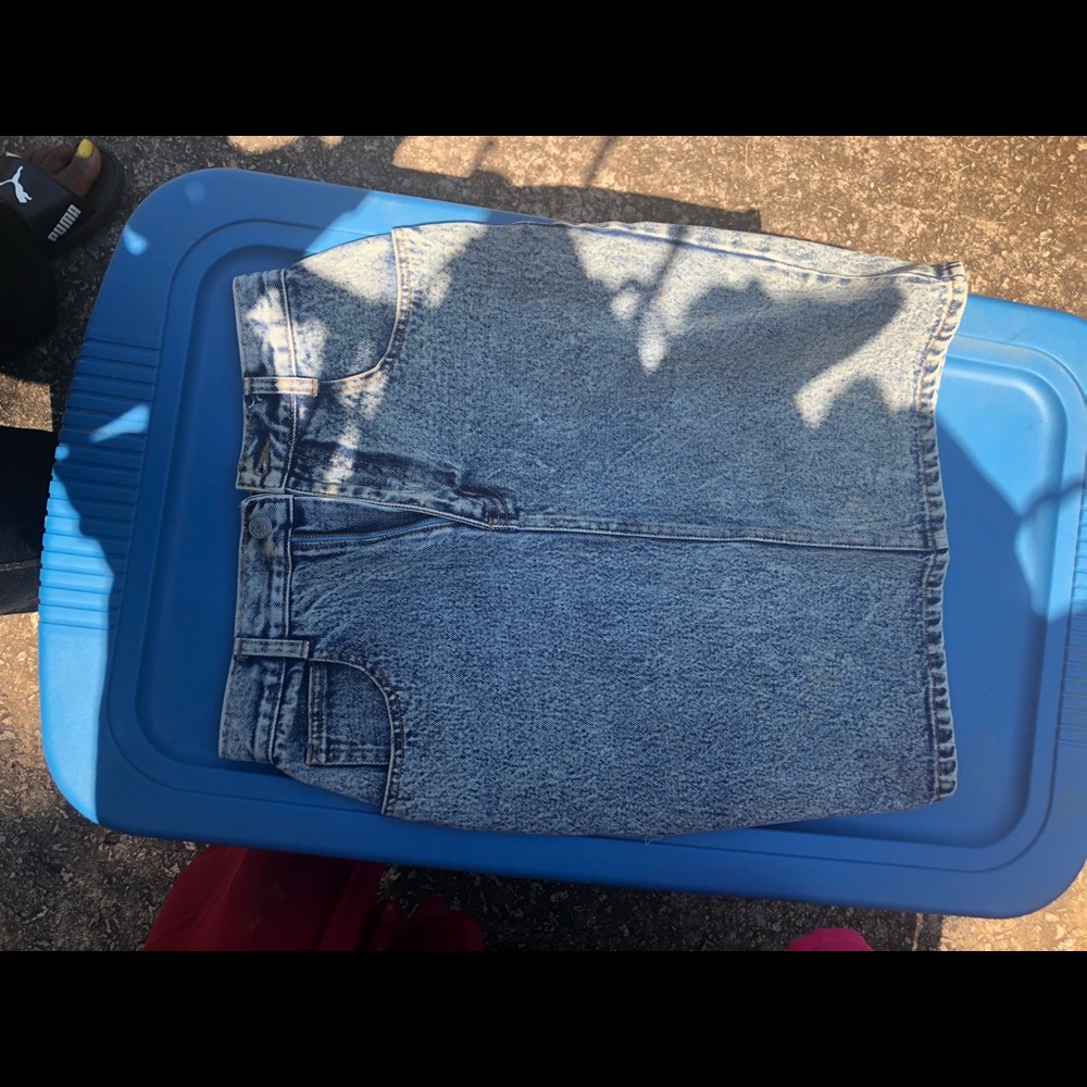 Stone wash skirt
